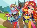 Игра Девојки од Equestria. Игри за пријателство: мотокрос онлајн Игра Девојки од Equestria. Игри за пријателство: мотокрос онлајн