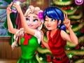 Игра Божиќно селфи на Бубамара и Елса  онлајн
