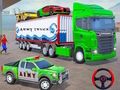 Игра Игра за транспорт со камиони со армиски автомобили  онлајн
