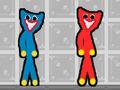 Игра Црвено и сино стапче Huggy  онлајн