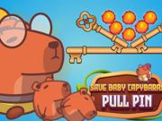 Игра Зачувајте бебешки капибари влечете го иглата онлајн