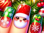 Игра Среќен Божиќен дизајн на нокти  онлајн