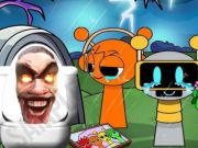 Игра Sprunki Castle Panic Тоалет Skibidi  онлајн