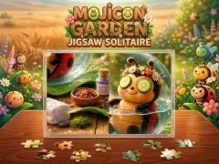 Игра Mojicon Garden Jigsaw Solitaire! онлајн
