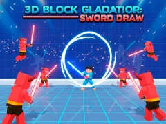 Игра 3D Block Gladiator: Sword Draw онлајн