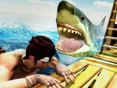 Игра Raft Angry Shark Hunting онлајн