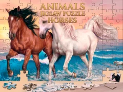 Игра Animals Jigsaw Puzzle Horses онлајн