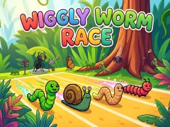 Игра Wiggly Worm Race онлајн