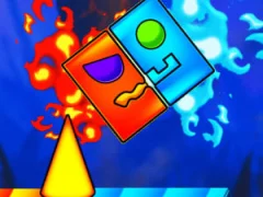 Игра Fire And Water Geometry Dash онлајн