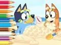 Игра Coloring Book: Bluey On The Beach онлајн