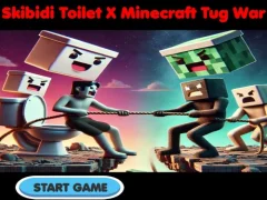 Игра Skibidi Toilet X Minecraft Tug War онлајн