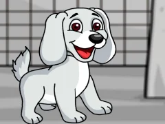 Игра Rescue the White Puppy from Cage онлајн