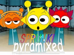 Игра Sprunki Pyramixed: Squid Game онлајн