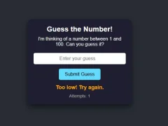 Игра Number Guessing онлајн