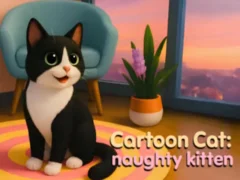 Игра Cartoon Сat: naughty kitten онлајн