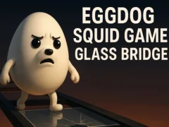 Игра Eggdog Squid Game Glass Bridge онлајн