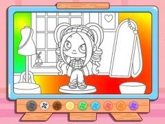 Игра Coloring Book: Avatar Girl Dress Up Shopping онлајн