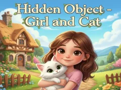 Игра Hidden Object - Girl and Cat онлајн