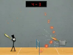 Игра Stick Figure Badminton 3 онлајн
