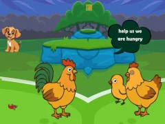 Игра Feed Hungry Hen Family онлајн