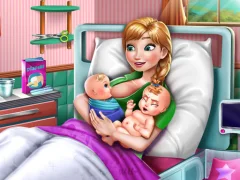 Игра Ice Princess Twins Birth онлајн