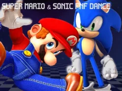 Игра Super Mario & Sonic FNF Dance онлајн