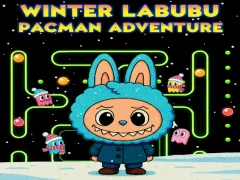 Игра Winter Labubu Pacman Adventure онлајн