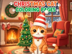 Игра Christmas Cat Coloring Pages онлајн