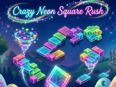 Игра Crazy Neon Square Rush онлајн