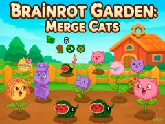 Игра Brainrot Garden. Merge Cats онлајн