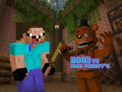 Игра Noob vs 1000 Freddy's онлајн
