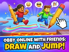 Игра Obby online with friends: Draw and Jump! онлајн