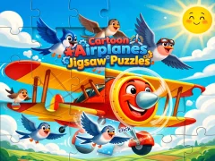 Игра Cartoon Airplanes: Jigsaw Puzzles онлајн