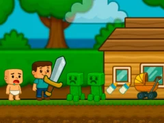 Игра Baby Noob Help! Steve онлајн