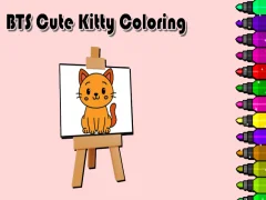 Игра BTS Cute Kitty Coloring онлајн