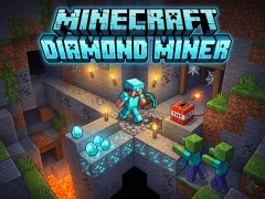 Игра Minecraft Diamond Miner онлајн
