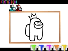Игра Among Them Painting Book! онлајн