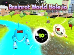 Игра Brainrot World Hole io онлајн