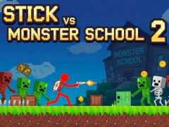 Игра Stick vs Monster School 2 онлајн