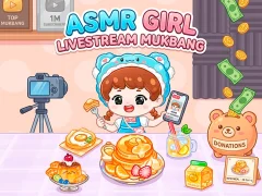 Игра ASMR Girl: Livestream Mukbang онлајн
