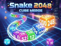 Игра Snake 2048: Cube Merge онлајн