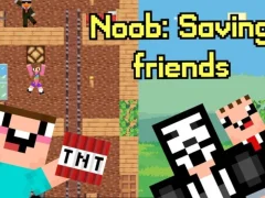Игра Noob: Saving Friends онлајн