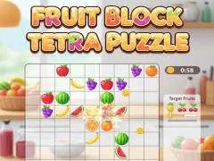 Игра Fruit Block Tetra Puzzle онлајн