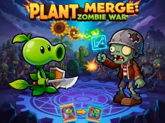 Игра Plant Merge: Zombie War онлајн