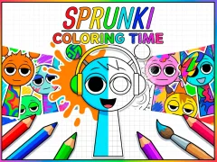 Игра Sprunki Coloring Time онлајн