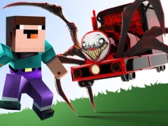 Игра Noob vs Spider Train онлајн