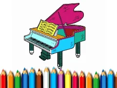 Игра Back To School: Piano Coloring Book онлајн