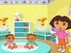 Игра Dora the Explorer Dora's Playtime with the Twins онлајн