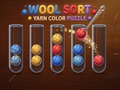 Игра Wool Sort Yarn Color Puzzle онлајн
