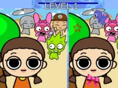 Игра Sprunki and Squid Game Difference онлајн